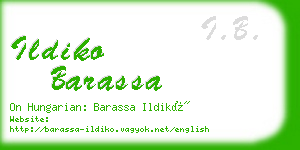 ildiko barassa business card